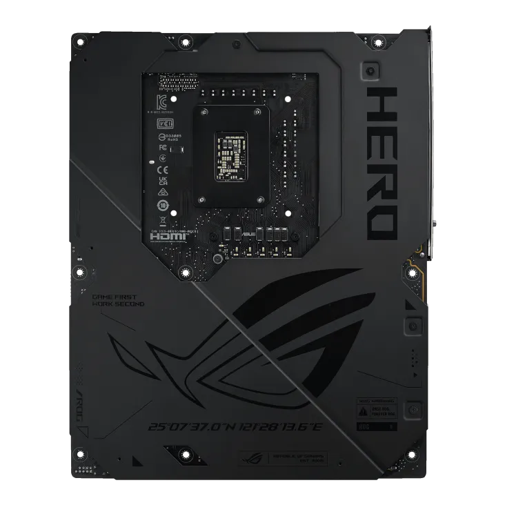 نمای پشت مادربرد ASUS Z890 HERO